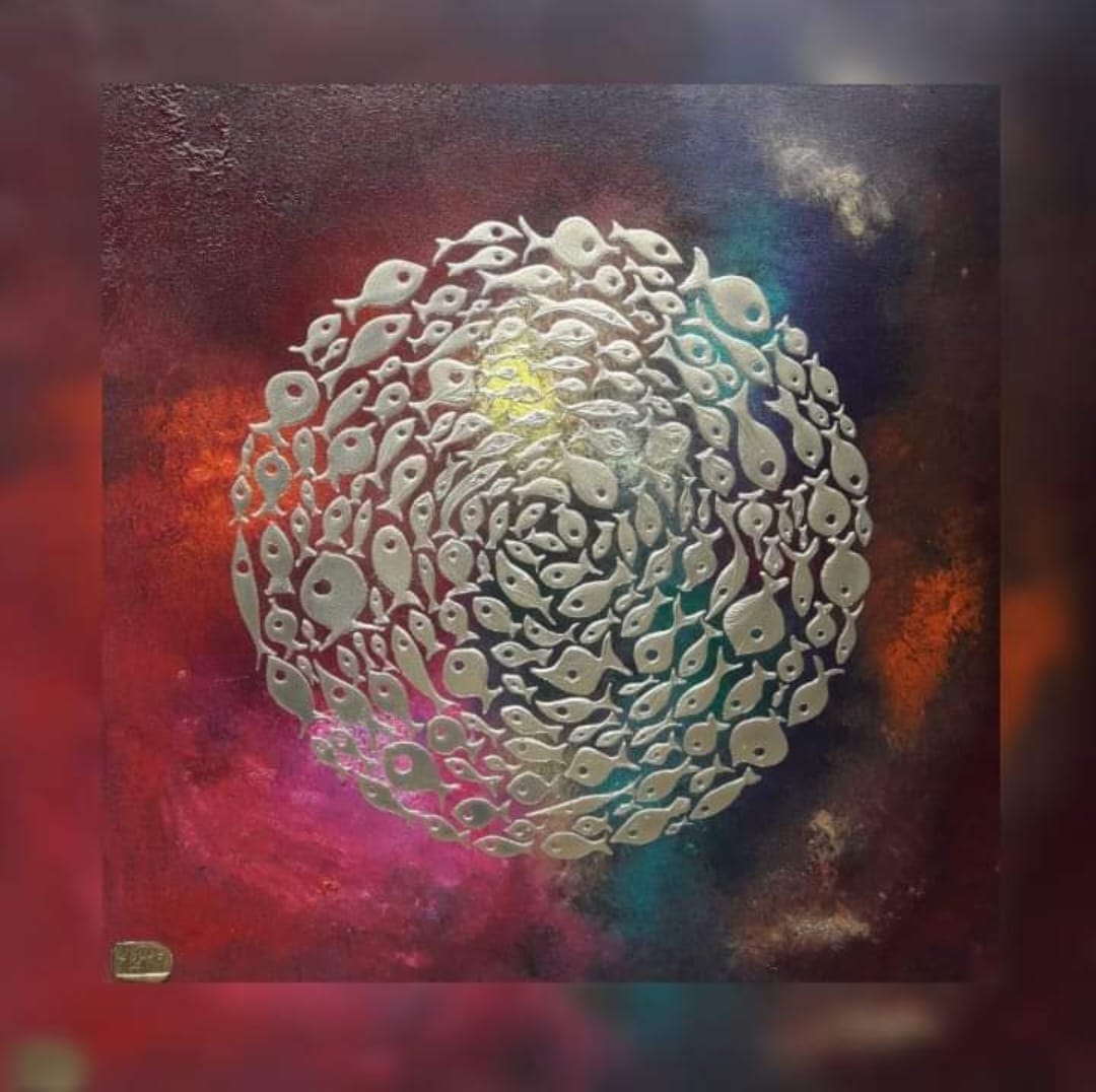 Art piece: aquarious-red