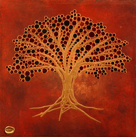Art piece: tree-of-life-red2